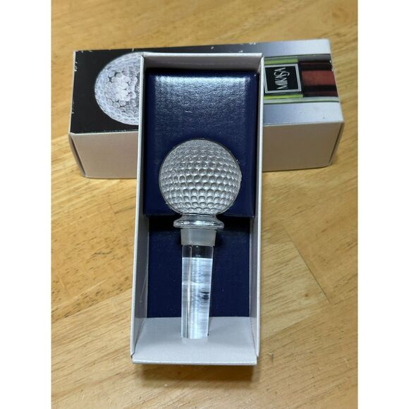 Mikasa Australian Crystal Golf Ball Decanter Topper/Stopper - Picture 1 of 5